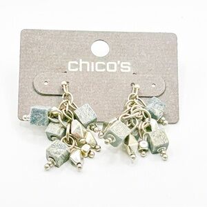 NWOT Chicos natural stone cluster earrings